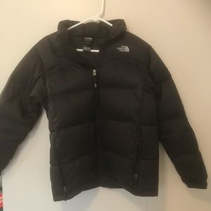Boys Black Northface Coat - Size XL